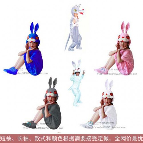 小兔乖乖儿童演出服 幼儿园聚会装扮动物服装 课本剧舞台表演道具图1