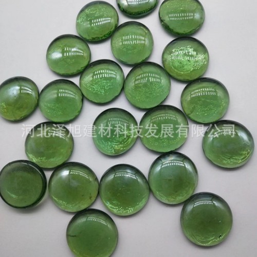 游戏机 围棋子用玻璃扁珠 彩色不规则 彩珠 散珠 纽扣玻璃珠图2