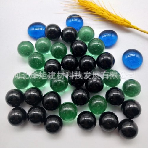 游戏机 围棋子用玻璃扁珠 彩色不规则 彩珠 散珠 纽扣玻璃珠图1