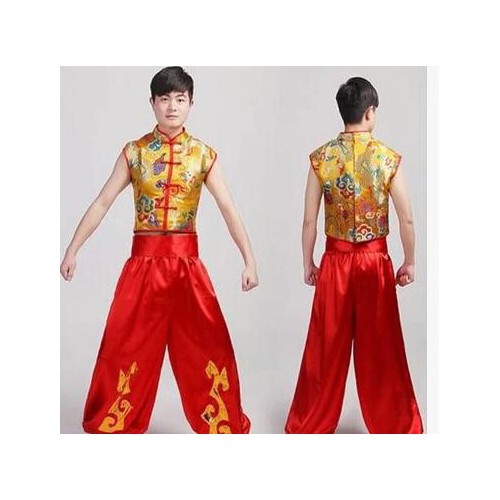 水鼓舞服 民族舞蹈演出服装女 快板舞台秧歌服 打鼓服 现代舞图1