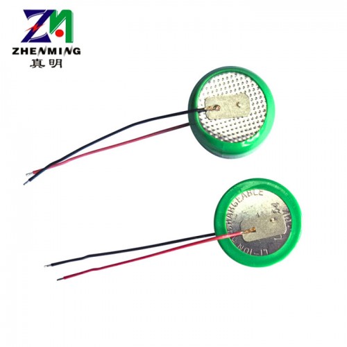 真明zm 3.6V60mAh纽扣电池 LIR1254充电纽扣电池 lir充电锂离子纽扣电池