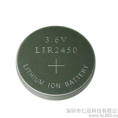 3.6V LIR2450可充电 纽扣电池 扣式电池 可代替一次性CR2450图1