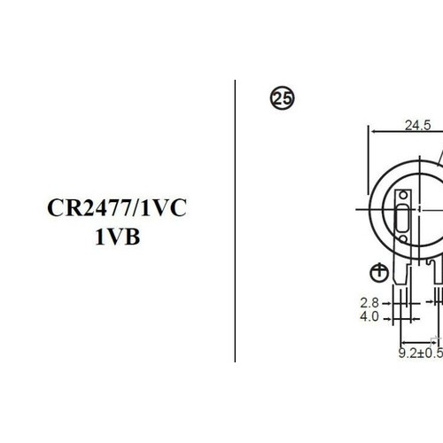 供应松下PanasonicCR2477纽扣电池可定制其他规格尺寸图2