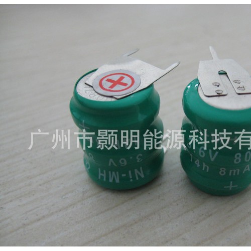 厂镍氢扣式电池3.6V80MAH 纽扣充电电池组