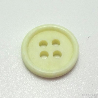 自产牛角扣 天然牛骨扣  西装衬衫纽扣 细边四眼扣
