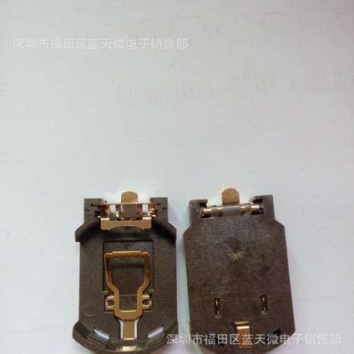 CR2032/ML2032电池座，纽扣电池座BS-8镀金图2