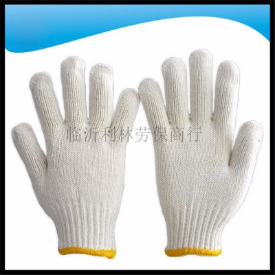 加厚保暖耐磨工业棉纱线针织手套特白级劳保手套 建筑手套