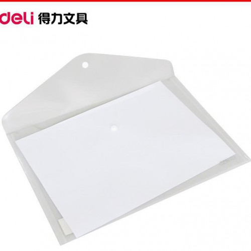 按扣袋 deli/得力5505 PP文件档案袋A4透明纽扣袋塑料图2