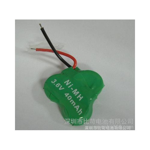 高性能 镍氢可充电电池 纽扣电池40mah  3.6V