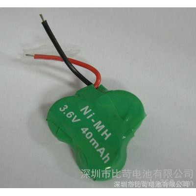 高性能 镍氢可充电电池 纽扣电池40mah  3.6V