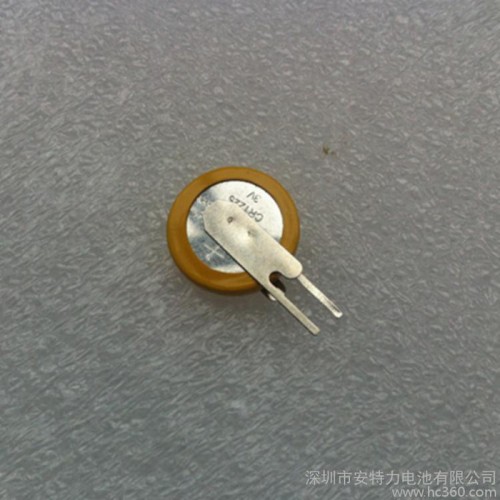 供应纽扣电池 CR1225 3V 焊脚电池 插脚电池 扣式电池图1