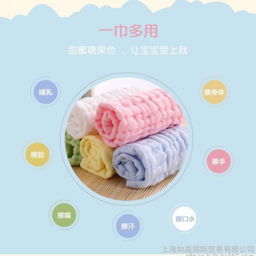 上海纱布口水巾工厂专业贴牌婴儿精梳棉纱布口水巾图3