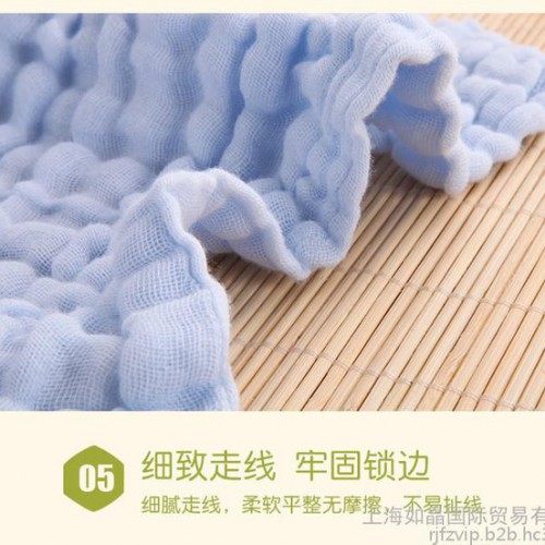 上海纱布口水巾工厂专业贴牌婴儿精梳棉纱布口水巾图8
