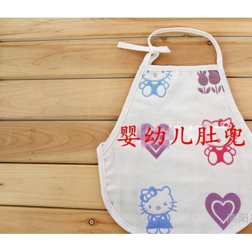 纯棉纱布肚兜宝宝围嘴婴幼儿护脐肚围纯棉纱布蘑菇圆肚兜直销图1