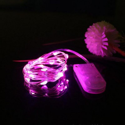 专业生产加工LED铜线灯串纽扣电池盒灯串