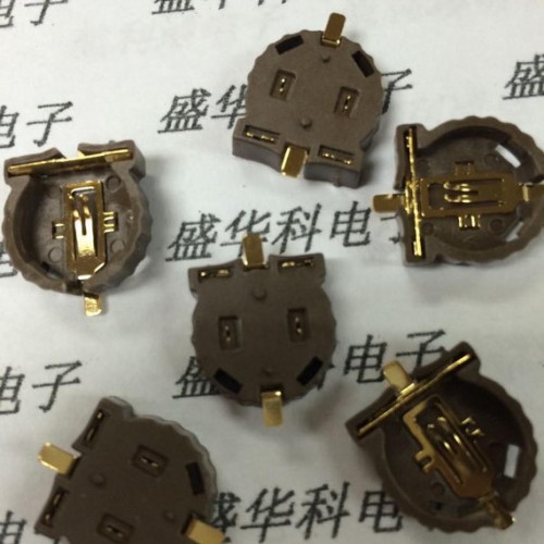 CR1220 纽扣电池座 贴片 电池座 镀金 环保 3V 耐高温 1220