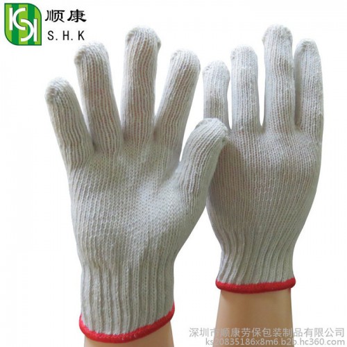 三顺 棉纱手套40-80g耐磨防滑劳保劳工防护作业手套工人纱线手套