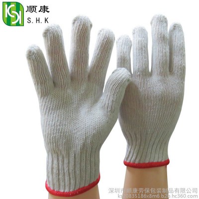 三顺 棉纱手套40-80g耐磨防滑劳保劳工防护作业手套工人纱线手套
