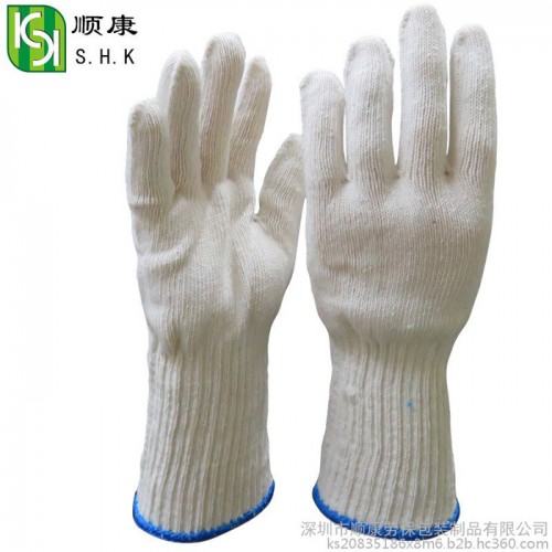 三顺 棉纱手套40-80g耐磨防滑劳保劳工防护作业手套工人纱线手套图8