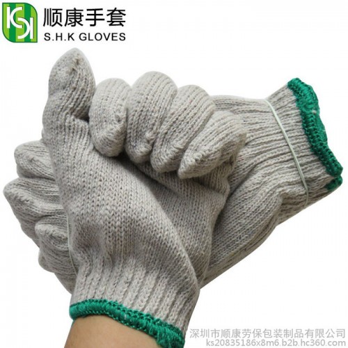 三顺 棉纱手套40-80g耐磨防滑劳保劳工防护作业手套工人纱线手套图7