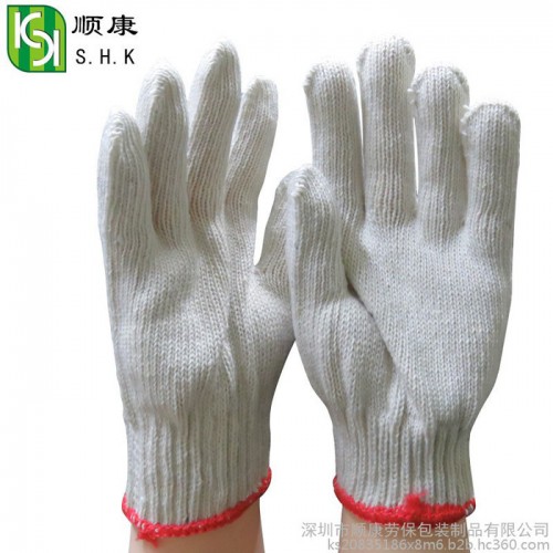 三顺 棉纱手套40-80g耐磨防滑劳保劳工防护作业手套工人纱线手套图6