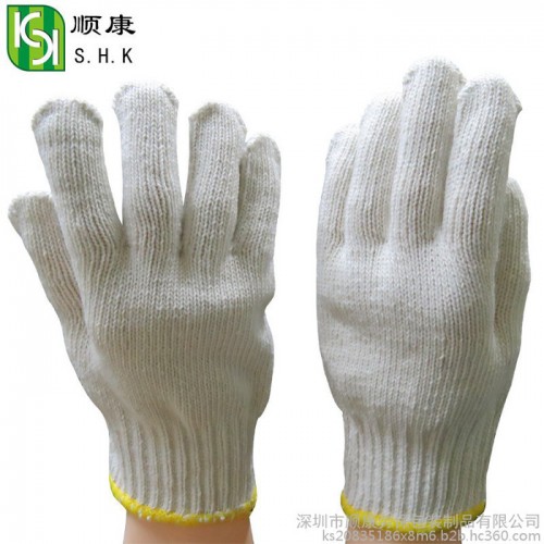 三顺 棉纱手套40-80g耐磨防滑劳保劳工防护作业手套工人纱线手套图4