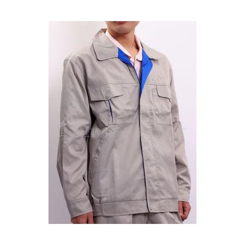 定做涤棉纱卡冬装工作服上装工装1101  工作服棉质涤棉防静电图3