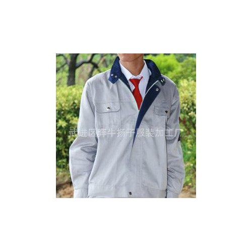 定做涤棉纱卡冬装工作服上装工装1101  工作服棉质涤棉防静电图1