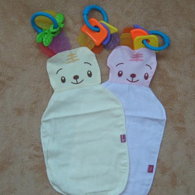 两条装素色纯棉纱布吸汗巾 婴儿吸汗巾C8237