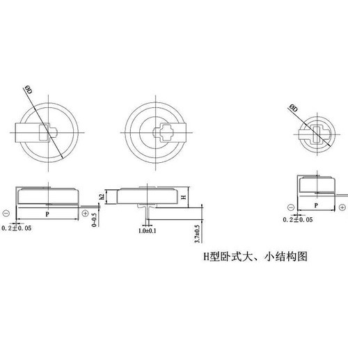 超级电容器 法拉电容BIGCAP品牌 +85℃高温系列 纽扣产品 C型/V型/H型等外型