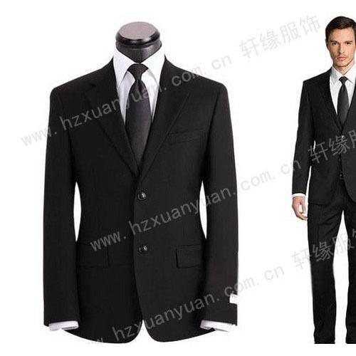 西装定做 定做西装 定做职业装 量身定做西装 工作制服  新款黑色男士制服图3