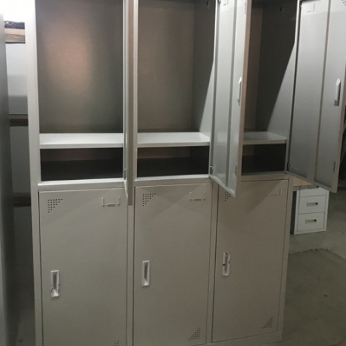 恒富家具_铁皮更衣柜_铁皮衣柜_价格合理工厂员工鞋柜宿舍六门铁皮更衣柜浴室带锁储物柜四门换衣柜子图4