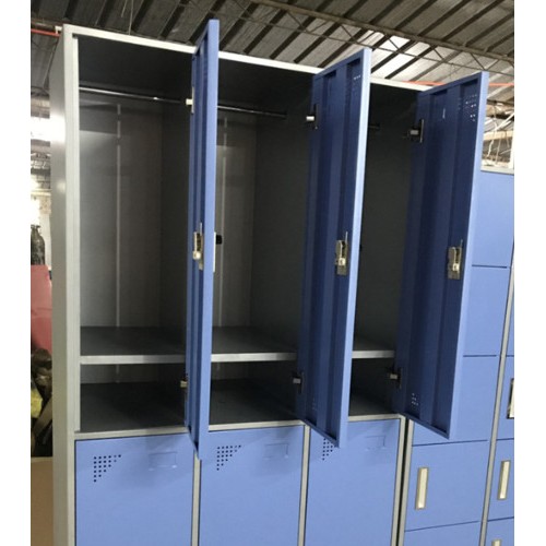 恒富家具_铁皮更衣柜_铁皮衣柜_价格合理工厂员工鞋柜宿舍六门铁皮更衣柜浴室带锁储物柜四门换衣柜子图7