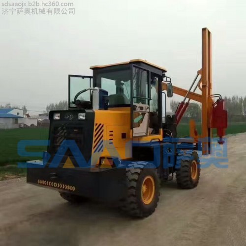 山西装载护栏打桩机多钱一台一级多用**图5