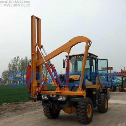 山西装载护栏打桩机多钱一台一级多用**图1