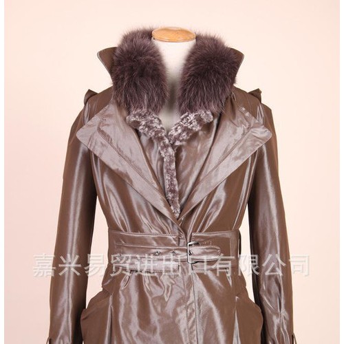 Keepwarm Keeplove  可拆卸蓝狐领獭兔皮衣图1
