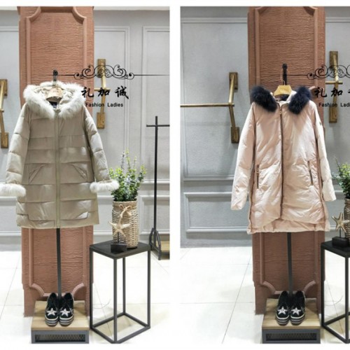 毛领羽绒服品牌折扣店女装折扣货源图5
