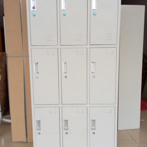铁柜文件柜铁皮资料柜9门门工储物柜更衣柜9门员工衣柜铁皮衣柜图3