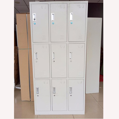铁柜文件柜铁皮资料柜9门门工储物柜更衣柜9门员工衣柜铁皮衣柜图4