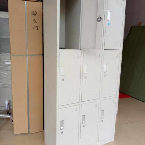 铁柜文件柜铁皮资料柜9门门工储物柜更衣柜9门员工衣柜铁皮衣柜图1