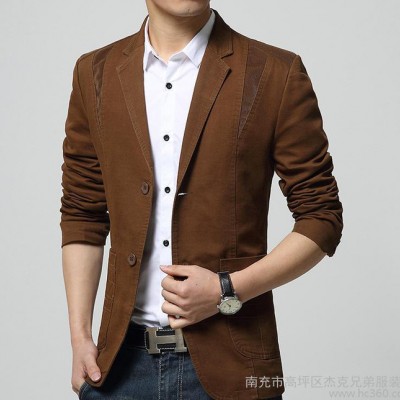 2015春季新款休闲西装韩版修身西装男装时尚一粒扣男式小西装