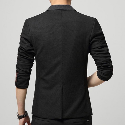 XL现货XXXL西装领蓝色西服other春季黑色XXL西装全图1