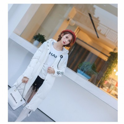 羽绒服2018秋冬中长款韩版修身气质宽松大码外套女
