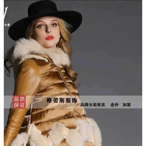 折扣女装代卖，品牌女装代卖，专柜女装批发 全年退换女式羽绒服图3