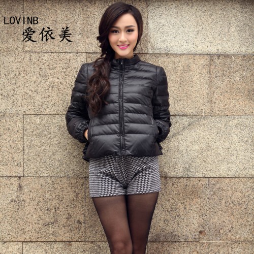 爱依美2014 韩版女款秋冬季修身保暖短款羽绒服 厂家包邮直销