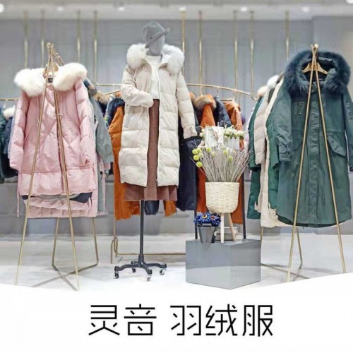 品牌女装灵音折扣冬装欧美羽绒服批发销售图5
