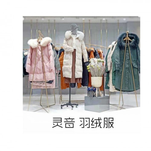 品牌女装灵音折扣冬装欧美羽绒服批发销售图6