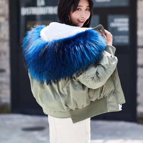 西哲中长款大毛领羽绒服折扣女装大品牌剪标尾货图8