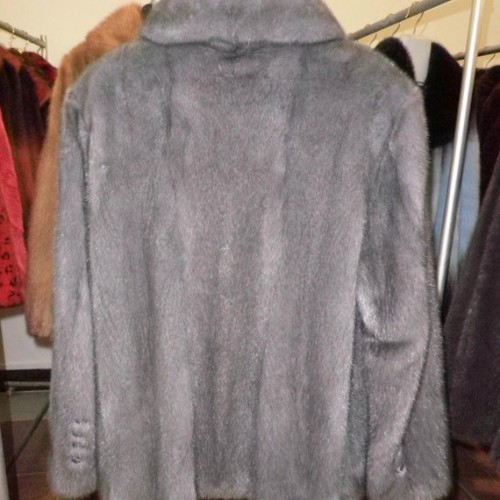 男装貂皮大衣，灰色男装皮草 男士貂皮 男士皮衣 09107图2