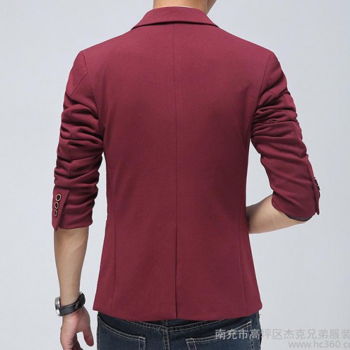 15春新款男士单西装外套韩版修身小西装图2